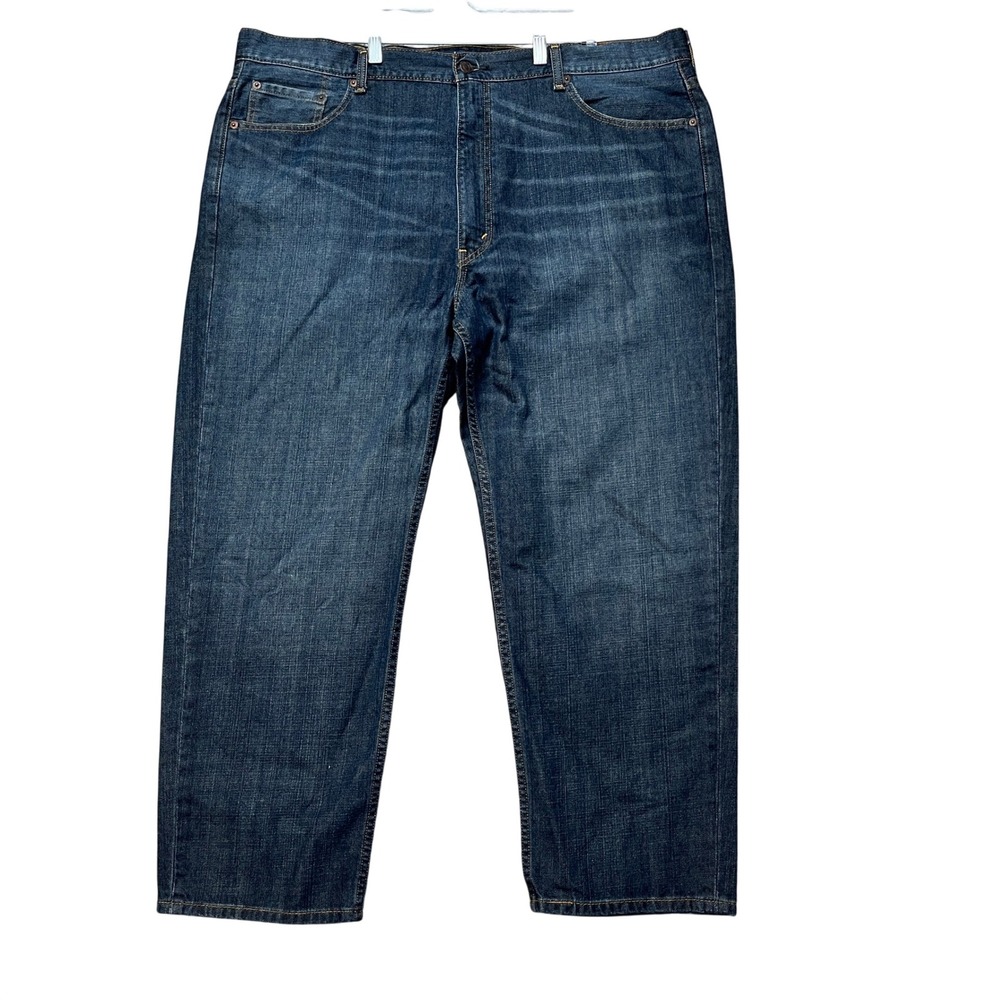 Levi's 550 Jeans Men 44x29 Dark Wash 5-Pocket Straight Leg Relaxed Fit Denim EUC